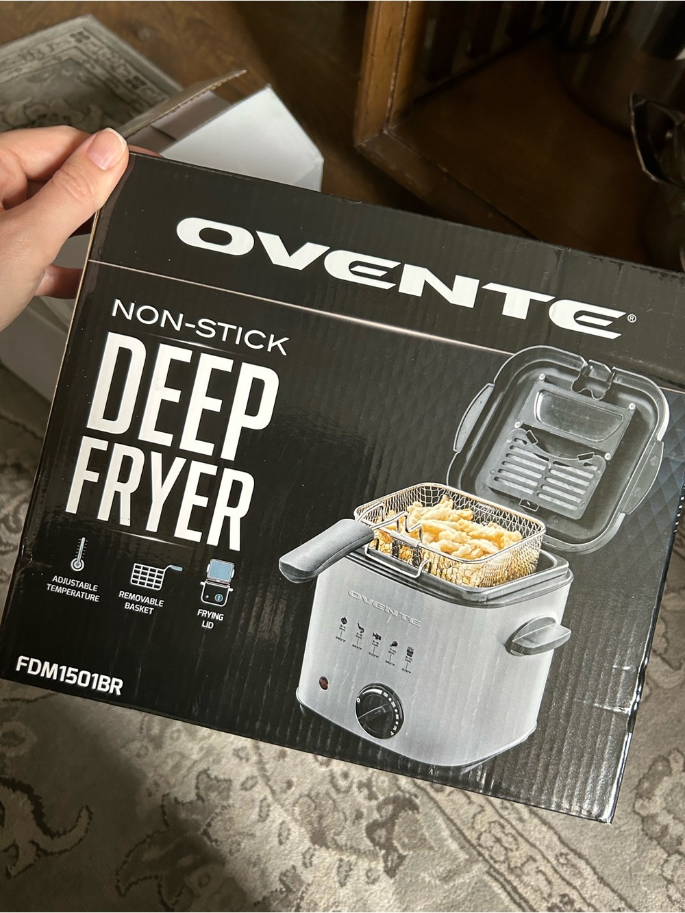 Ovente Non-Stick Deep Fryer in Silver